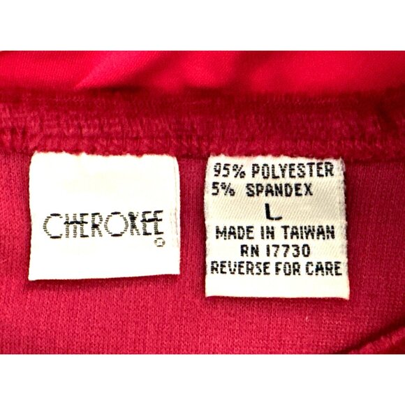 Cherokee Large Red Velour Button Front Long Sleeve Cardigan Top City Chic Casual - Picture 6 of 8